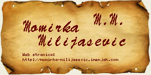 Momirka Milijašević vizit kartica